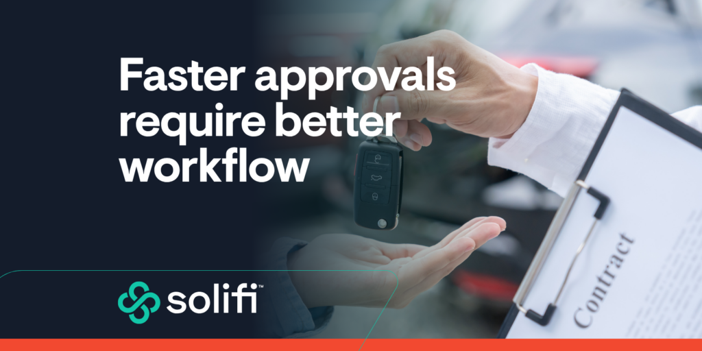 Faster approvals require better workflow — vehicle keys being handed over beside a contract