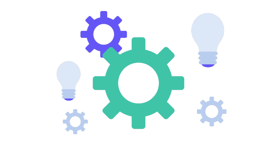 Cogs and lightbulbs
